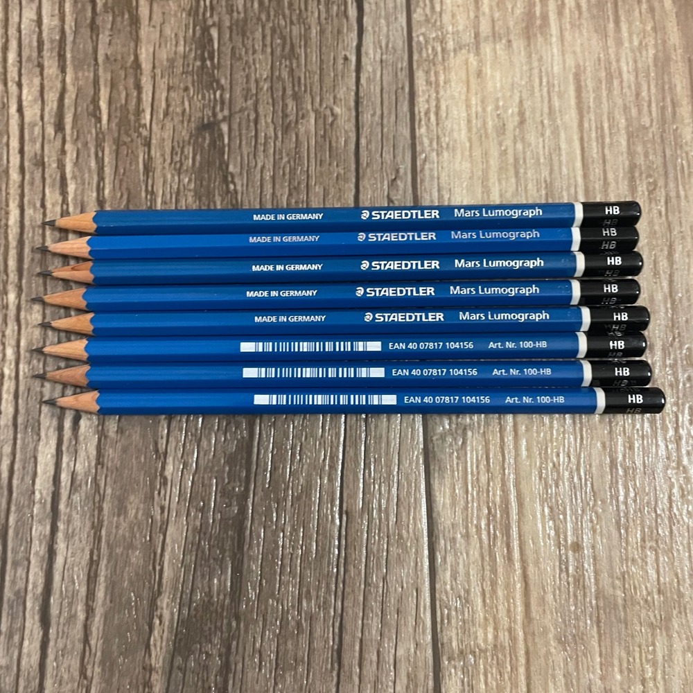 Staedtler Mars Lumograph‎ HB Graphite Drawing Pencils 8 Pack Germany 100-HB